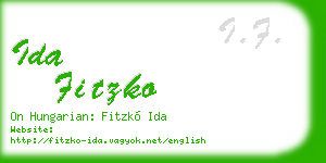 ida fitzko business card